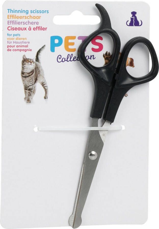 Pets Collection huisdieren knipschaar voor neus en oren rvs kunststof katten honden 15 cm