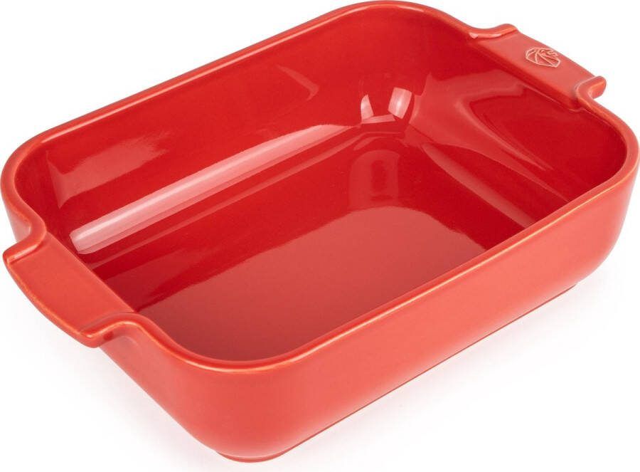 Peugeot Appollia ovenschaal rechthoekig rood maat S 25 cm