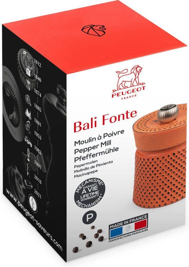 Peugeot Bali Fonte Pepermolen 8 cm Oranje Gietijzer