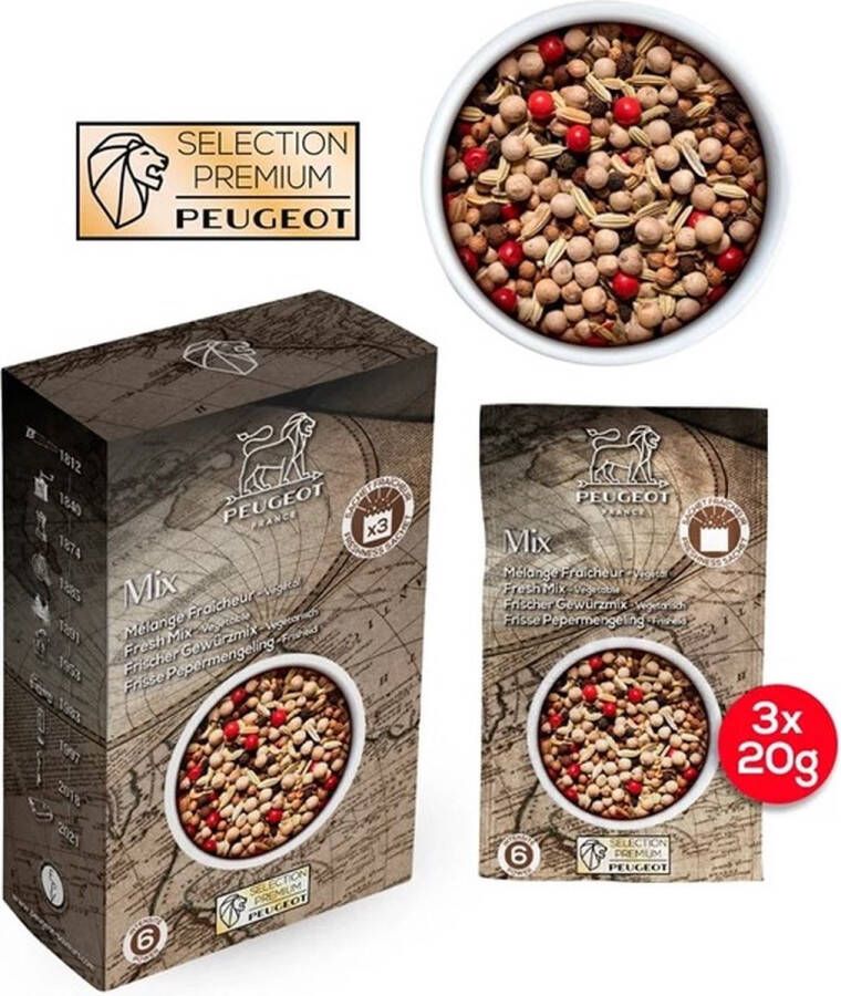 Peugeot Frisse Kruidenmelange Zakjes 3x20 G