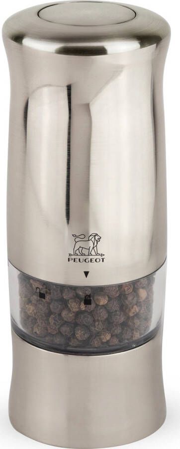 Peugeot Zeli Elektrische Pepermolen 14 cm Inox Met Verlichting