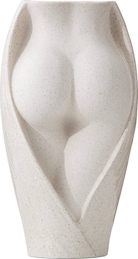Pevfeciy Keramische vaas witte vaas voor pampagras creatieve vaas body design bloemenvaas moderne decoratieve vaas dameslichaam ideaal voor gedroogde bloemen en bloemen handgemaakte kleine vazen ​​decoratie ornamenten