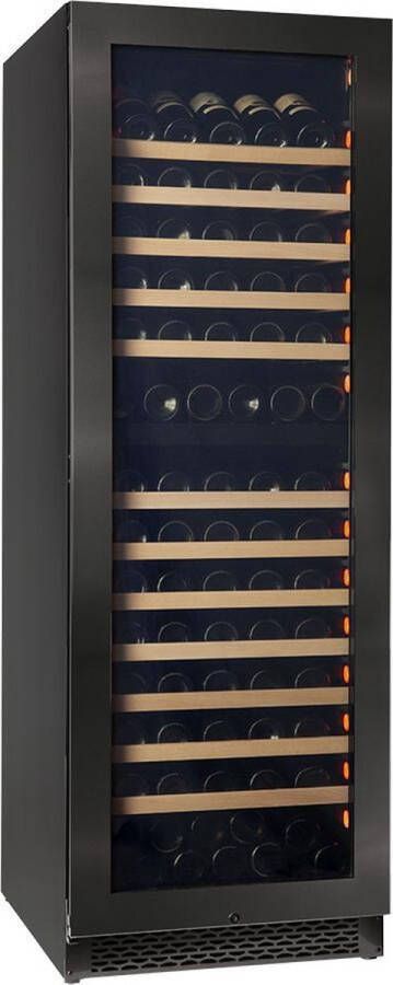 Pevino Majestic Wijnkoelkast 150 flessen 2 zones Zwart RVS front