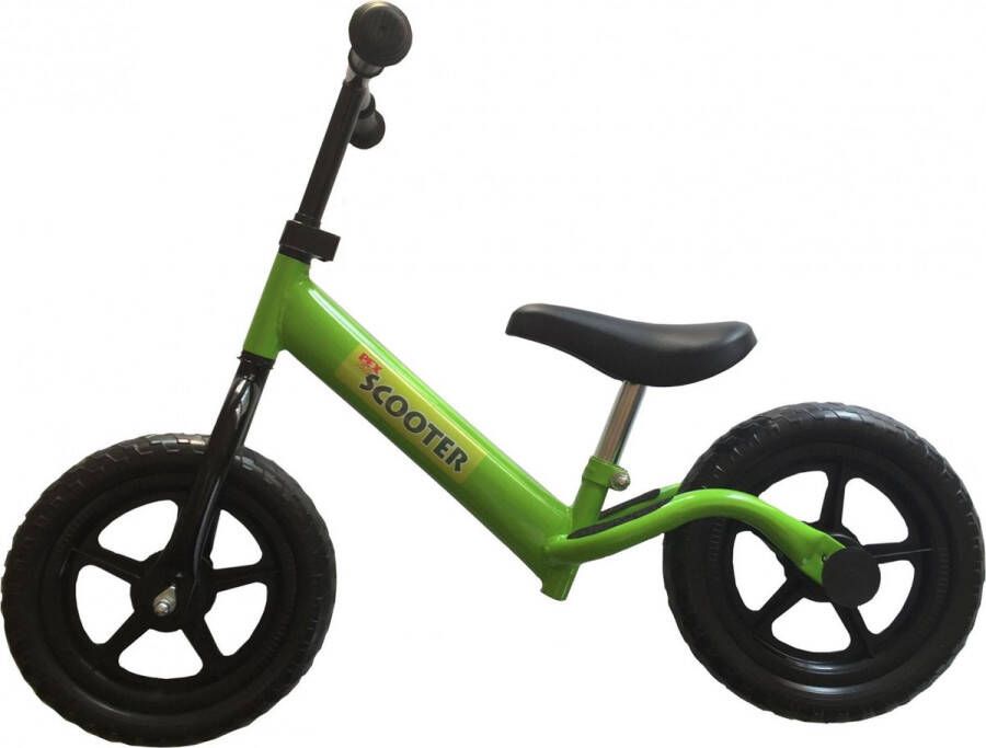 PexKids kinder scooter Loopfiets 12 inch Staal Groen