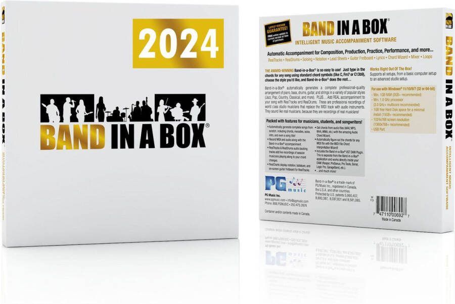 PG Music Band-in-a-Box 2024 MegaPAK PC Boxed Sequencer software