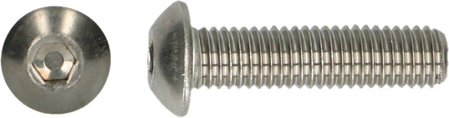 Pgb-Europe PGB-FASTENERS BZK bolkopschroef oef A2 ISO 7380-1 M5x12 200 st