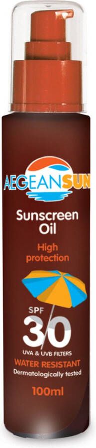 Pharmaid AegeanSun Sunscreen Oil spf 30 100ml Huid en Zon bescherming