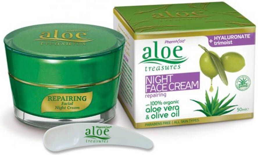 Pharmaid Aloe Treasures Herstellende Nachtcrème | Aloë Vera | Skincare 50ml