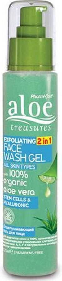 Pharmaid Aloe Treasures Natural Exfoliating Face Wash Gel 2 in 1 Zachte Reiniging en Exfoliatie 125ml