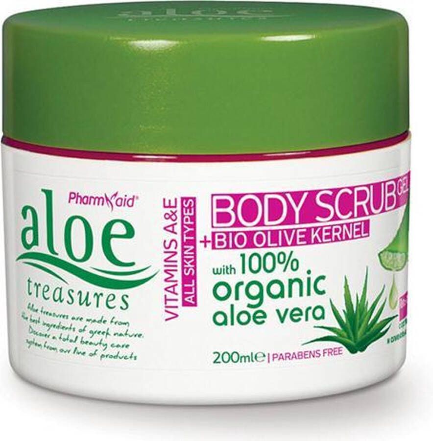 Pharmaid Aloe Treasures Natuurlijke Body Scrub Peeling met 100% Organic Aloë Vera 200ml