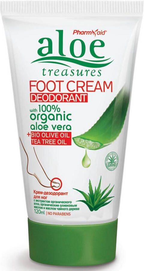 Pharmaid Aloe Treasures Voetcrème Deodorant Tea Tree 120ml | Natuurlijk Goed