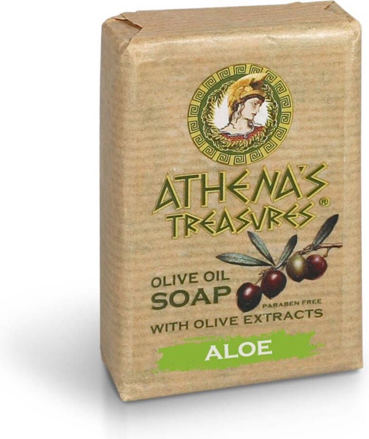 Pharmaid Athenas Treasures Eco Olijf Zeep Natural Aloë Vera 100gr | Natuurlijk Goed Aloe | Handzeep