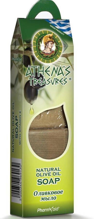 Pharmaid Athenas Treasures Eco Olive Zeep | Ideale ophang box 2 x 100gr olijfzeep | Handzeep
