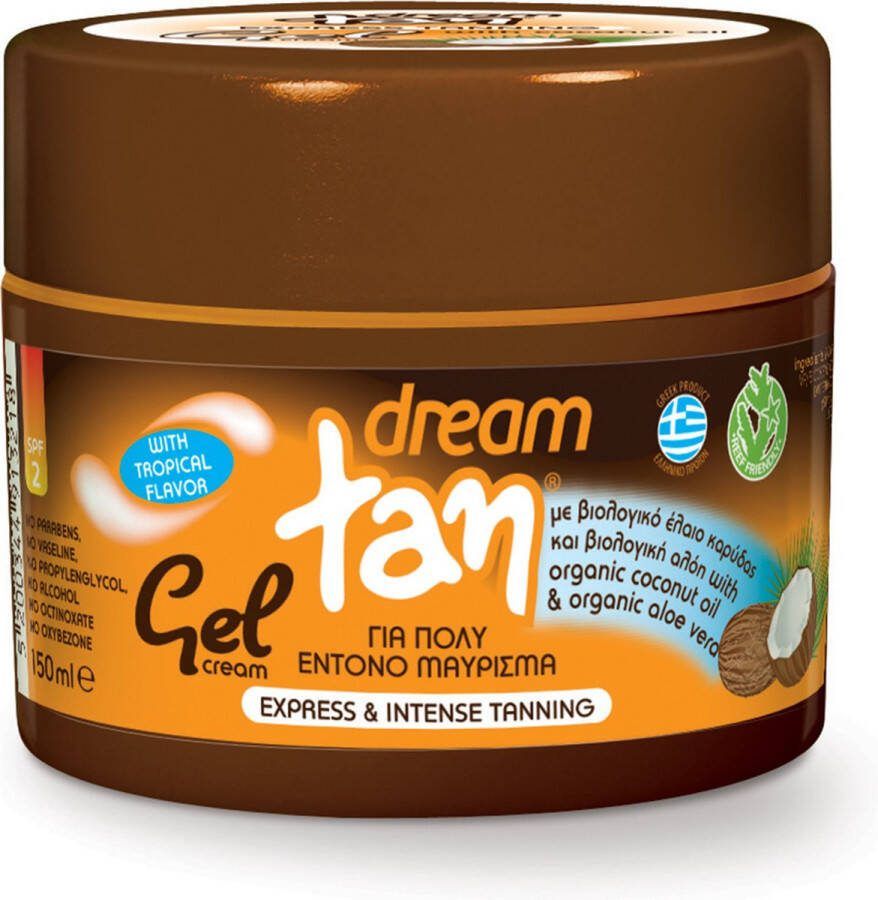 Pharmaid Dream Tan Snelle Bruiningscrème-Gel met Kokos SPF 2 150ml Zonnebrand