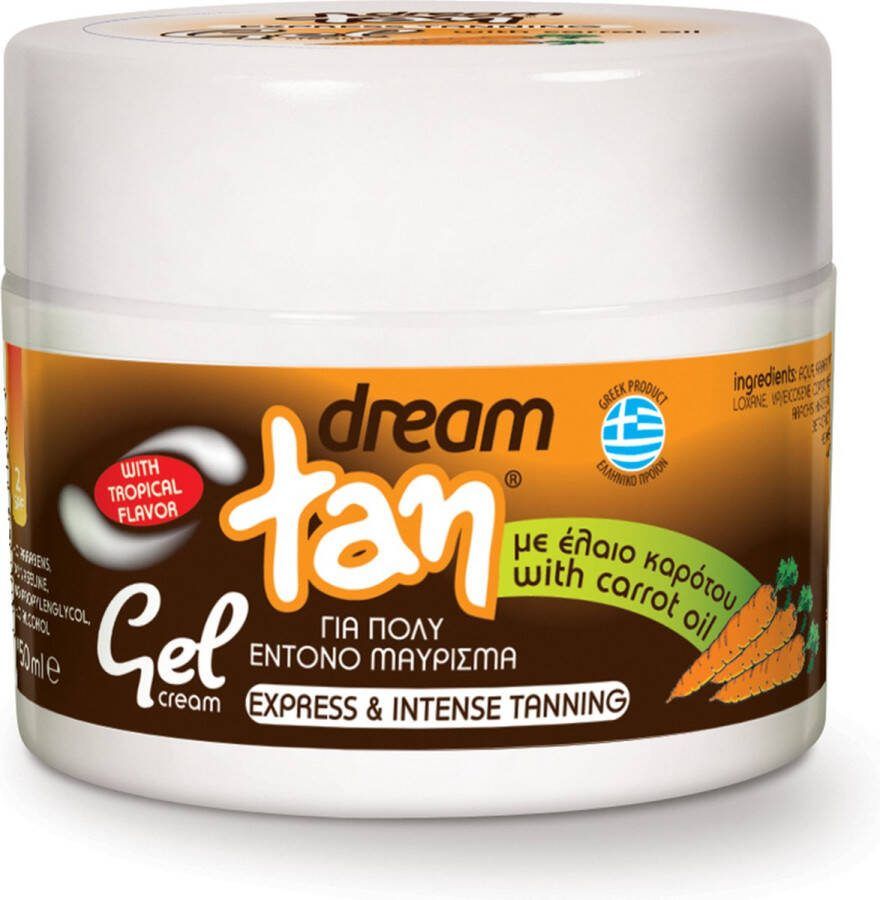 Pharmaid Dream Tan Snelle Bruiningscrème Gel met Wortel SPF 2 150ml Zonnebrand Gel