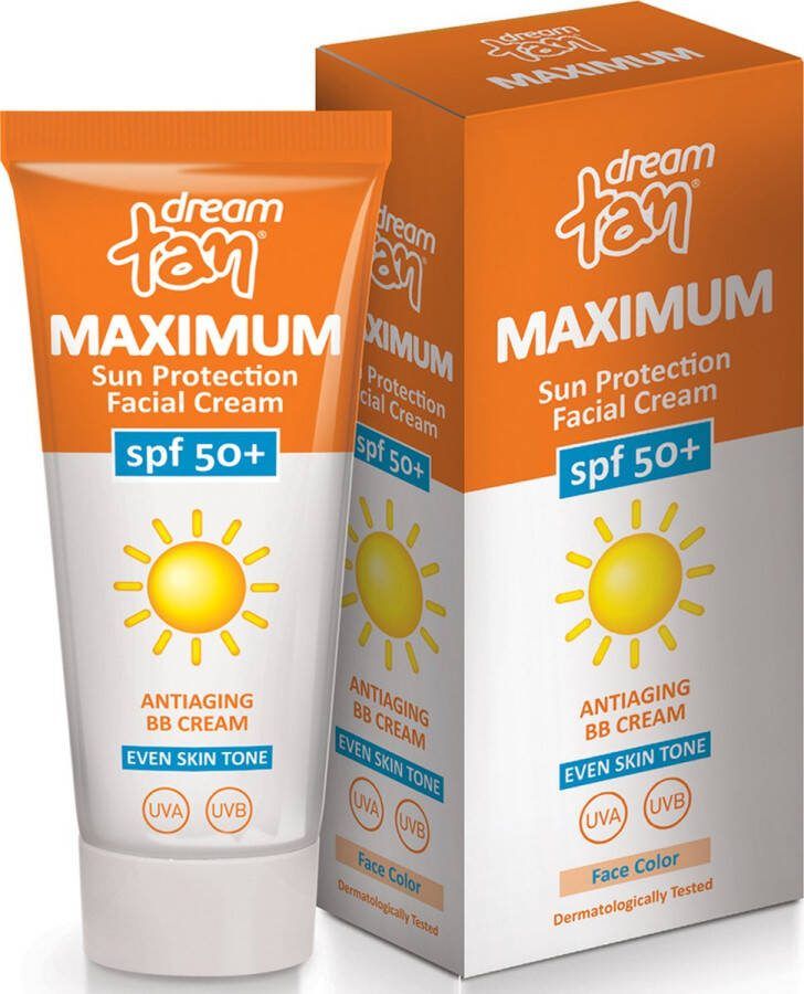Pharmaid Dream Tan SPF50+ Gezichtscrème 60ml Maximale Zonnebescherming BB creme UVA UVB