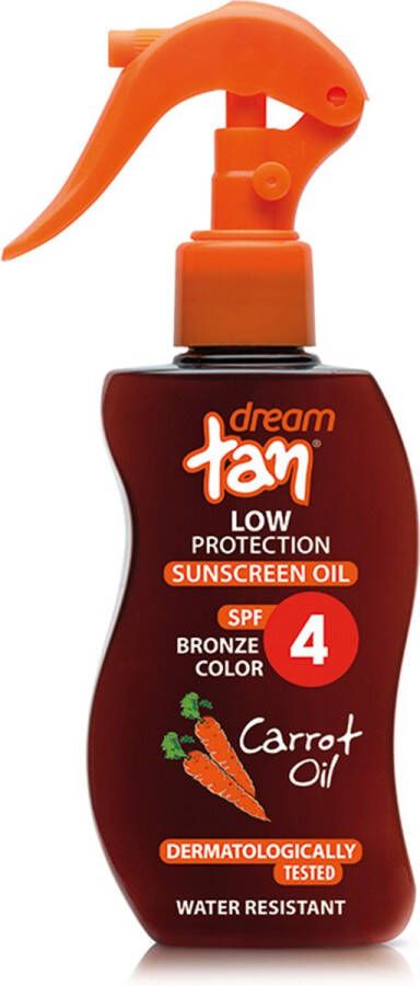 Pharmaid Dream Tan Zonnebrand Wortelolie Snelbruiner SPF 4′ 150ml natuurlijke ingrediënten