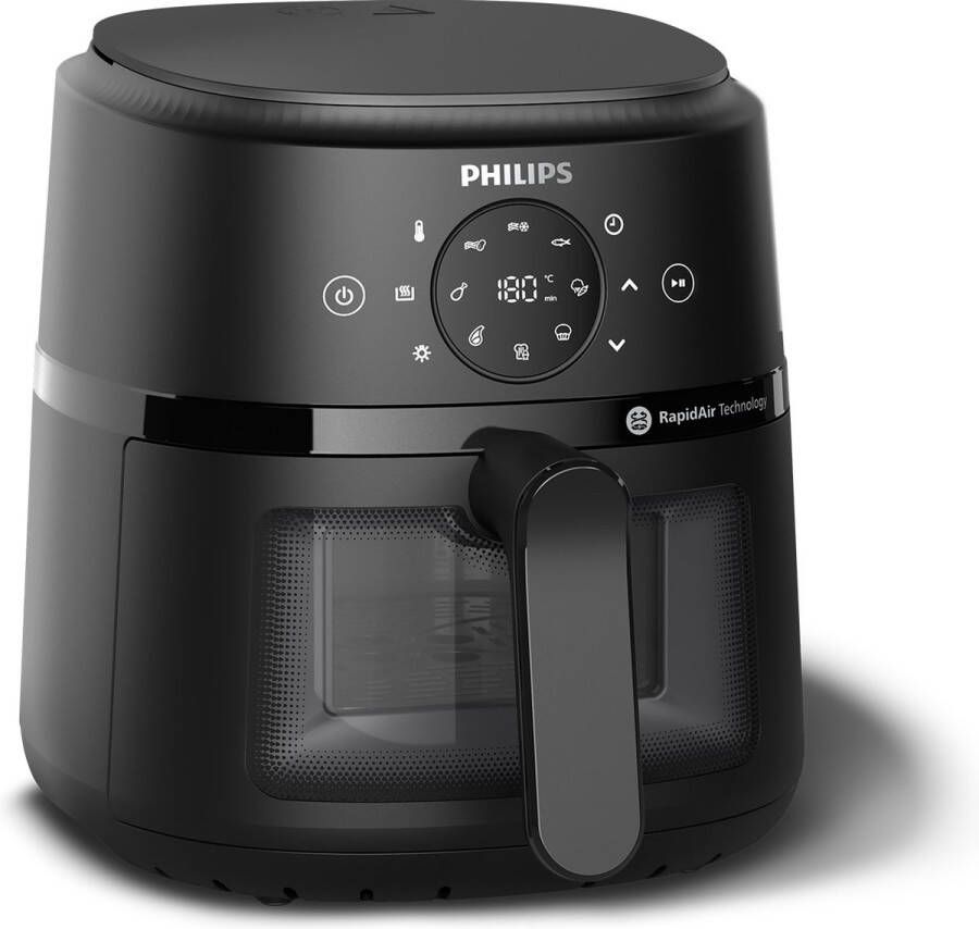 Philips 2000 series Airfryer NA220 00 4.2L Tot 4 Personen Zwart
