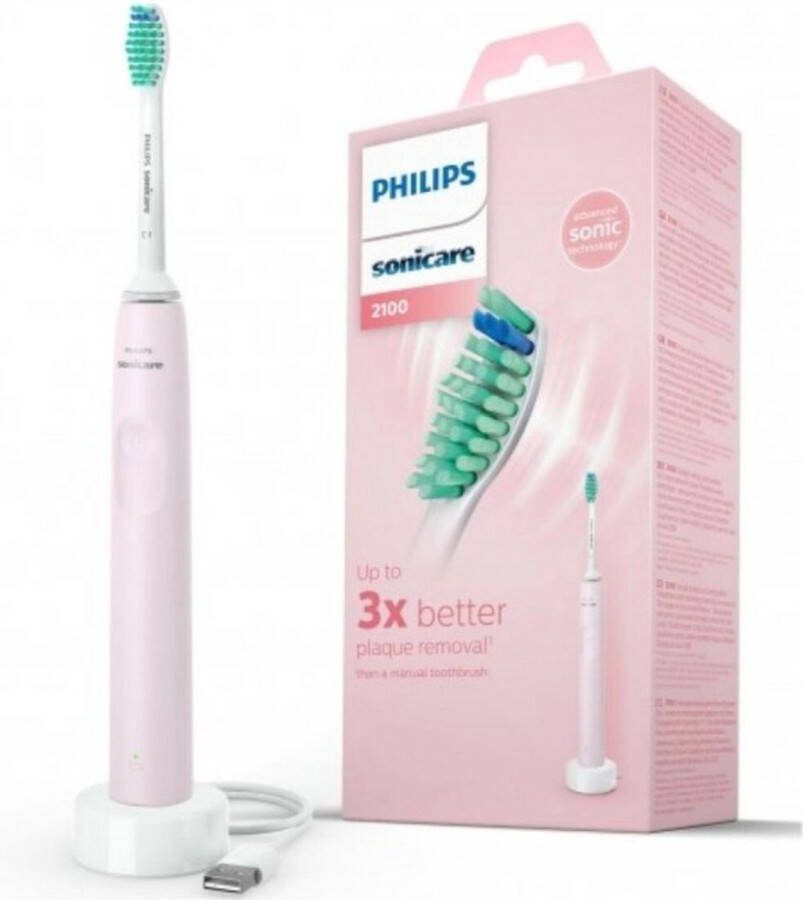 Philips 2100 series HX 3651 11 Roze Sonische elektrische tandenborstel