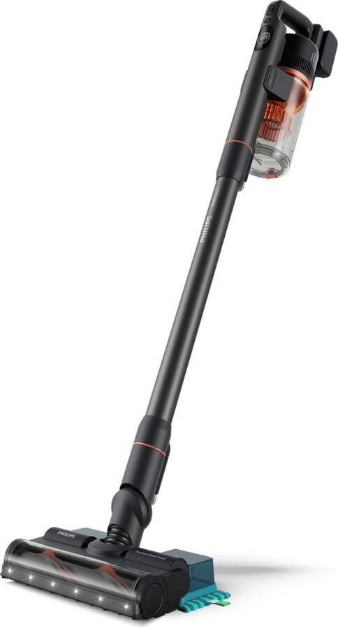 Philips Aqua Cordless 7000 Series XC7055 01 Steelstofzuiger Draadloos met Dweilfunctie Koraalrood Zwart + 3 Extra Mondstukken