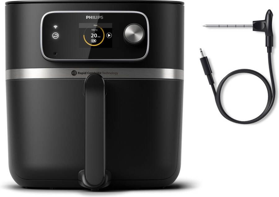 Philips Airfryer Combi Connected 7000 Series HD9880 90 8 3 liter (XXL) Heteluchtfriteuse Rapid Combi Air Quickclean