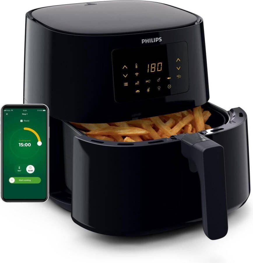 Philips Airfryer Essential Series HD9280 90 6 2 liter (XL) Hetelucht friteuse App connect Warmhoudfunctie