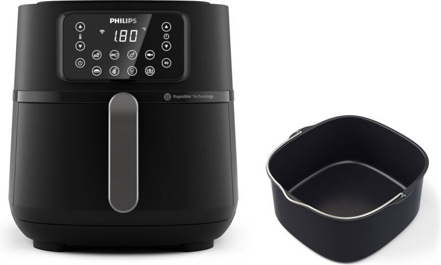 Philips Airfryer Connected 5000 Series HD9285 93 7 2 liter (XXL) Heteluchtfriteuse RapidAir Quickclean Met bakvorm & grillplaat