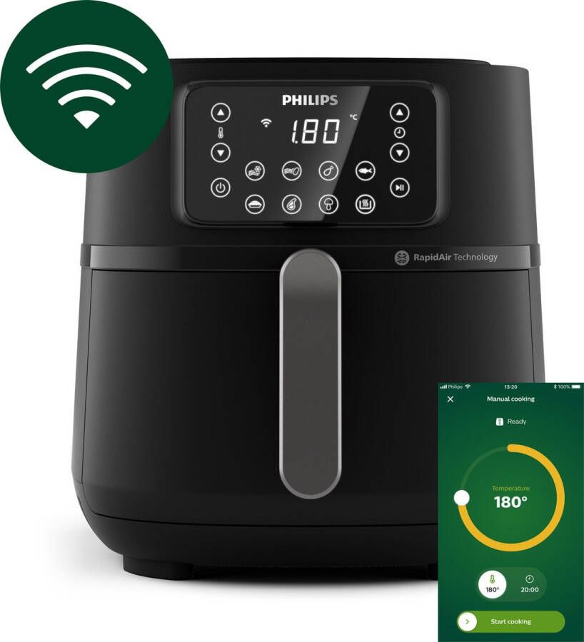 Philips Airfryer Connected 5000 series HD9285 90 7 2 liter (XXL) Heteluchtfriteuse Rapid Air App Connect