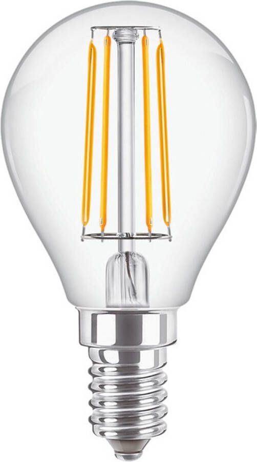 Philips Corepro Ledluster E14 Kogel Filament Helder 4.3w 470lm 827 Zeer Warm Wit | Vervangt 40w