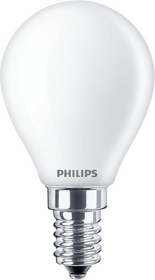 Philips Corepro Ledluster E14 Kogel Mat 6.5w 806lm 827 Zeer Warm Wit | Vervangt 60w