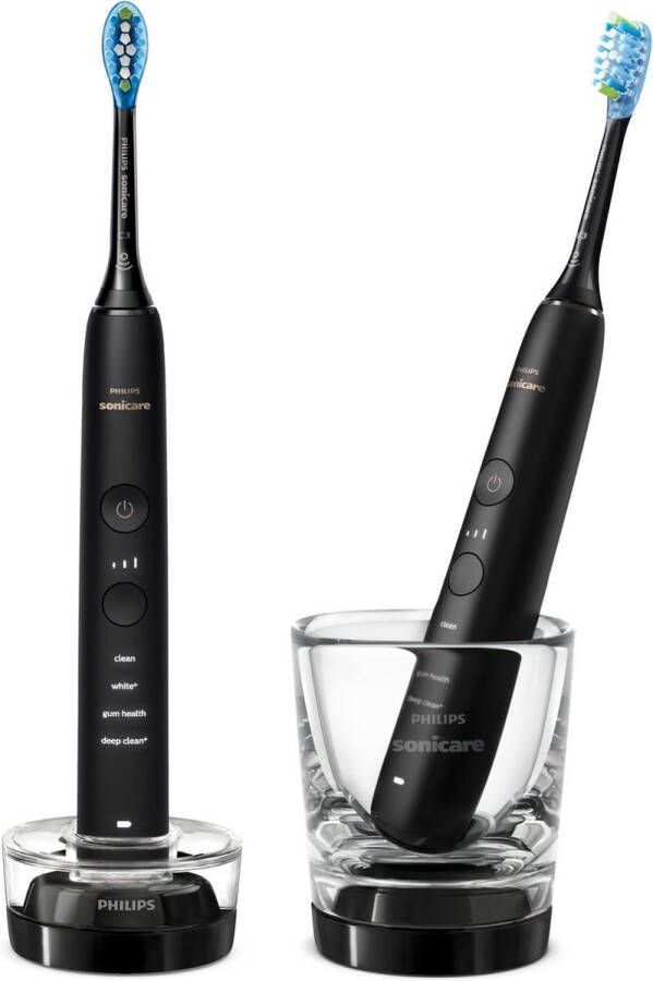 Philips DiamondClean 9000 HX9914 54 Elektrische tandenborstel Zwart Duo pack