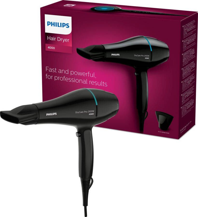 Philips föhn DryCare Pro BHD272 00 zwart 2100W