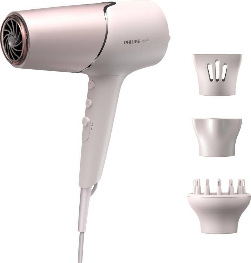 Philips Series 5000 BHD530 20 Föhn met diffuser Haardroger Roze Perzikkleurig Parelmoer