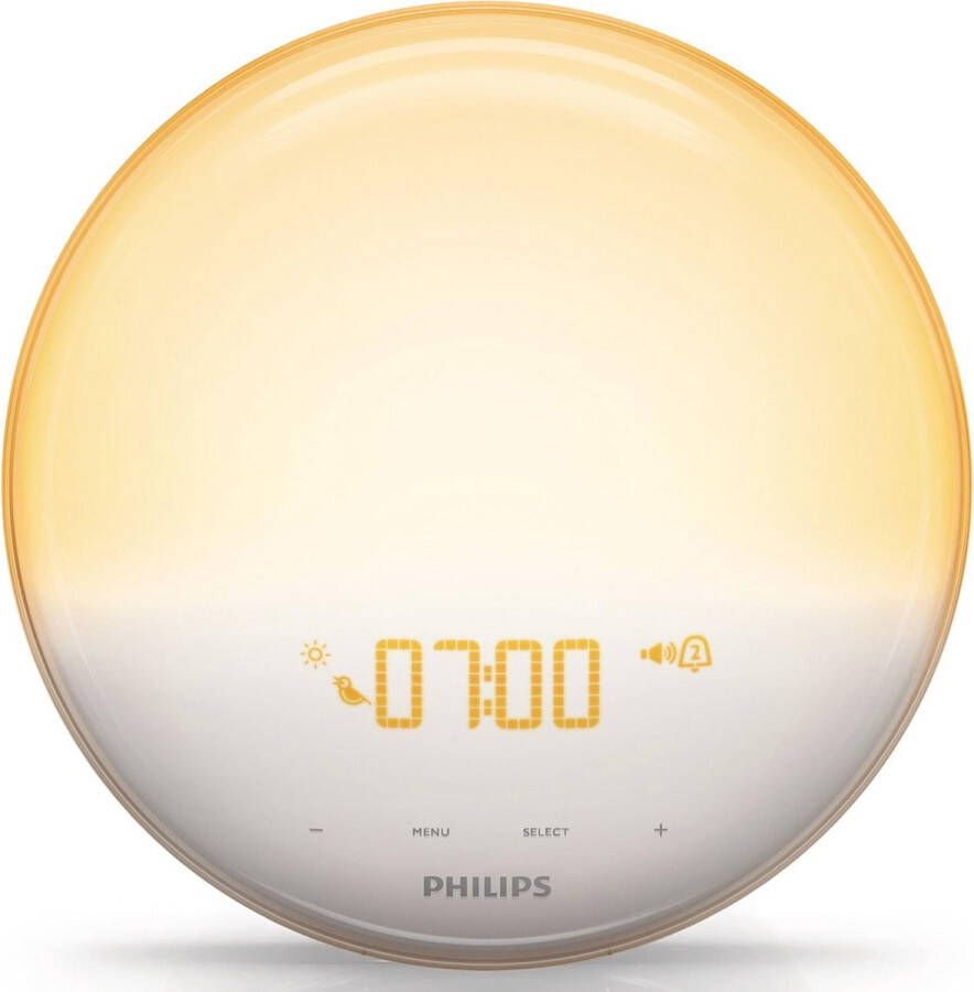 Philips Daglichtwekker SmartSleep HF3521 01 met 6 natuurlijke alarmgeluiden fm-radio en 20 lichtinstellingen