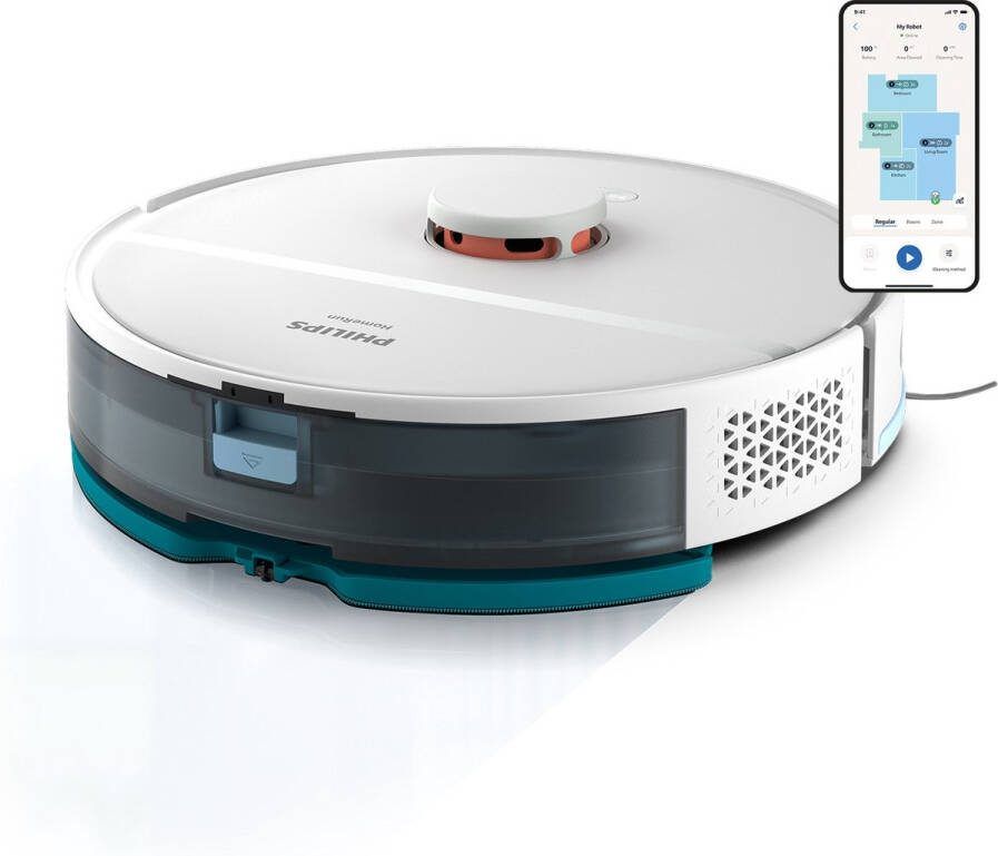 Philips HomeRun 2000 Series XU2000 20 Robotstofzuiger met dweilfunctie Wit