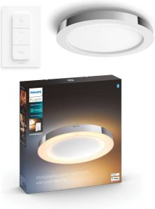 Philips Hue Adore badkamerplafondlamp warm tot koelwit licht chroom 1 dimmer switch