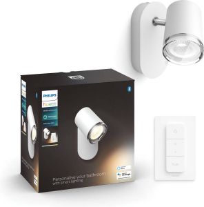 Philips Hue Adore Opbouwspot Badkamer White Ambiance GU10 Wit 5 5W Bluetooth incl. Dimmer Switch