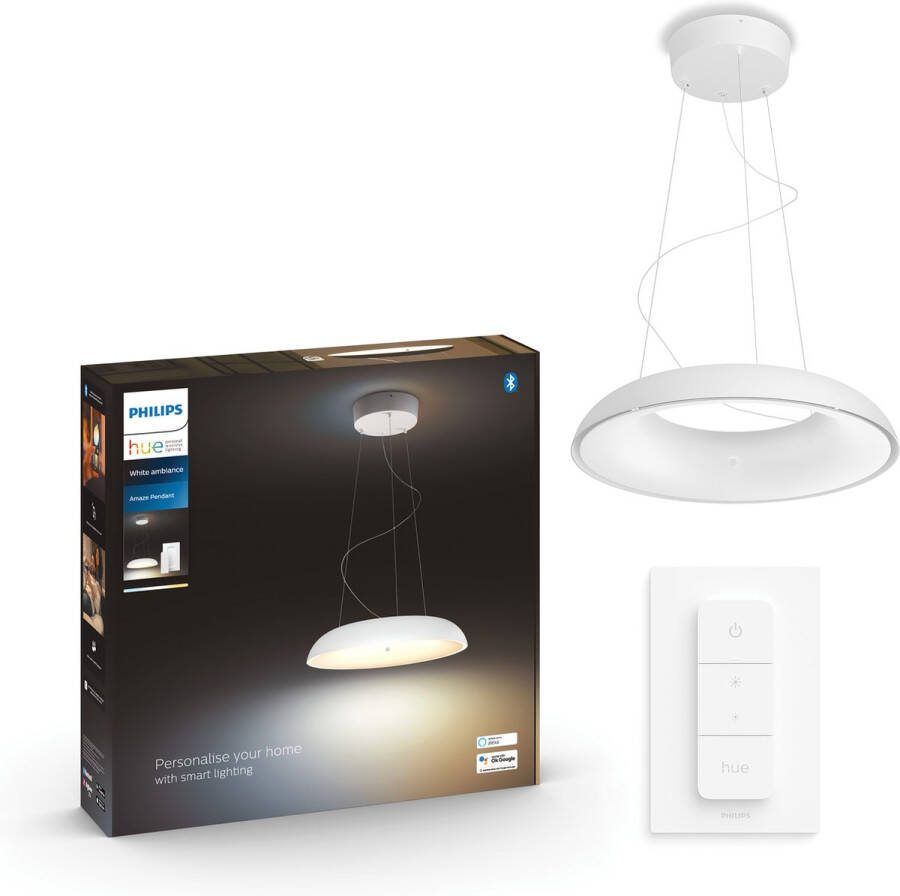 Philips Hue Amaze hanglamp warm tot koelwit licht wit 1 dimmer switch