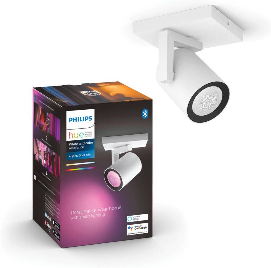 Philips Hue Argenta opbouwspot wit en gekleurd licht 1-spot wit - Foto 2