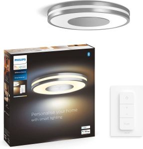 Philips Hue Being plafondlamp White Ambiance aluminium Bluetooth incl. 1 dimmer switch