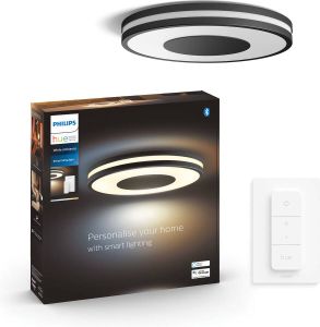 Philips Hue Being plafondlamp White Ambiance zwart Bluetooth incl. 1 dimmer switch