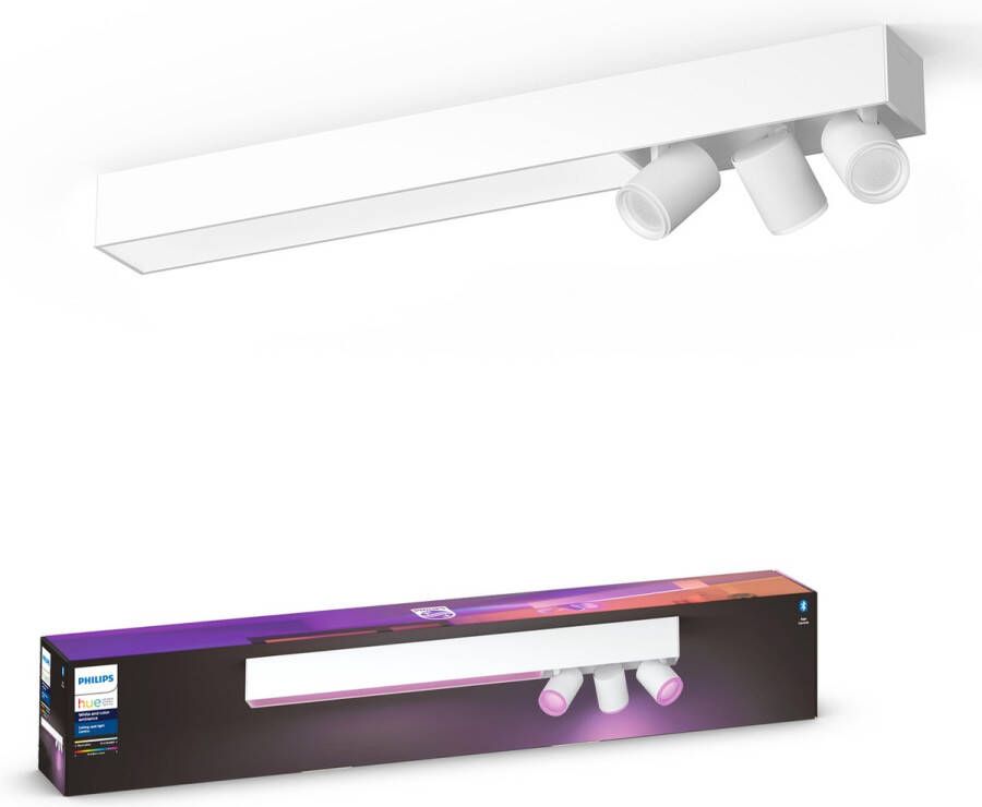 Philips Hue Centris Plafond Opbouwspot White and Color Ambiance GU10 Wit 3 x 10 5W Bluetooth