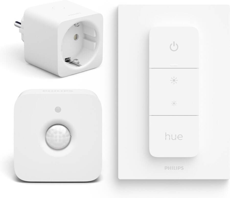 Philips Hue Combipack Hue Smart Plug Nederland Dimmer Switch en Bewegingssensor voor Binnen Slimme Stekker