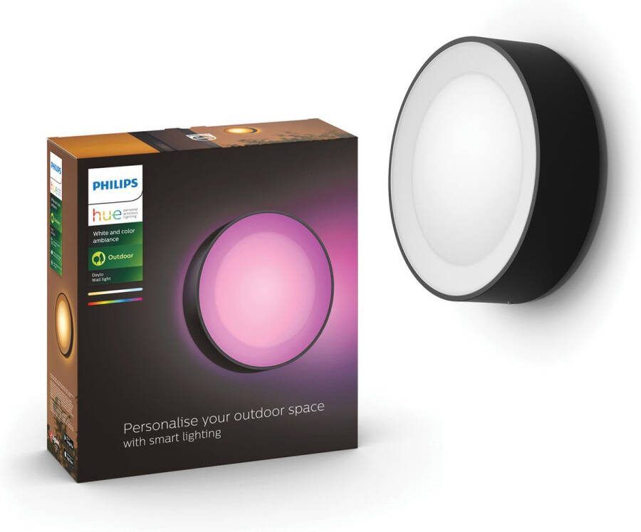 Philips Hue Daylo muurlamp wit en gekleurd licht (Kleur: zwart)