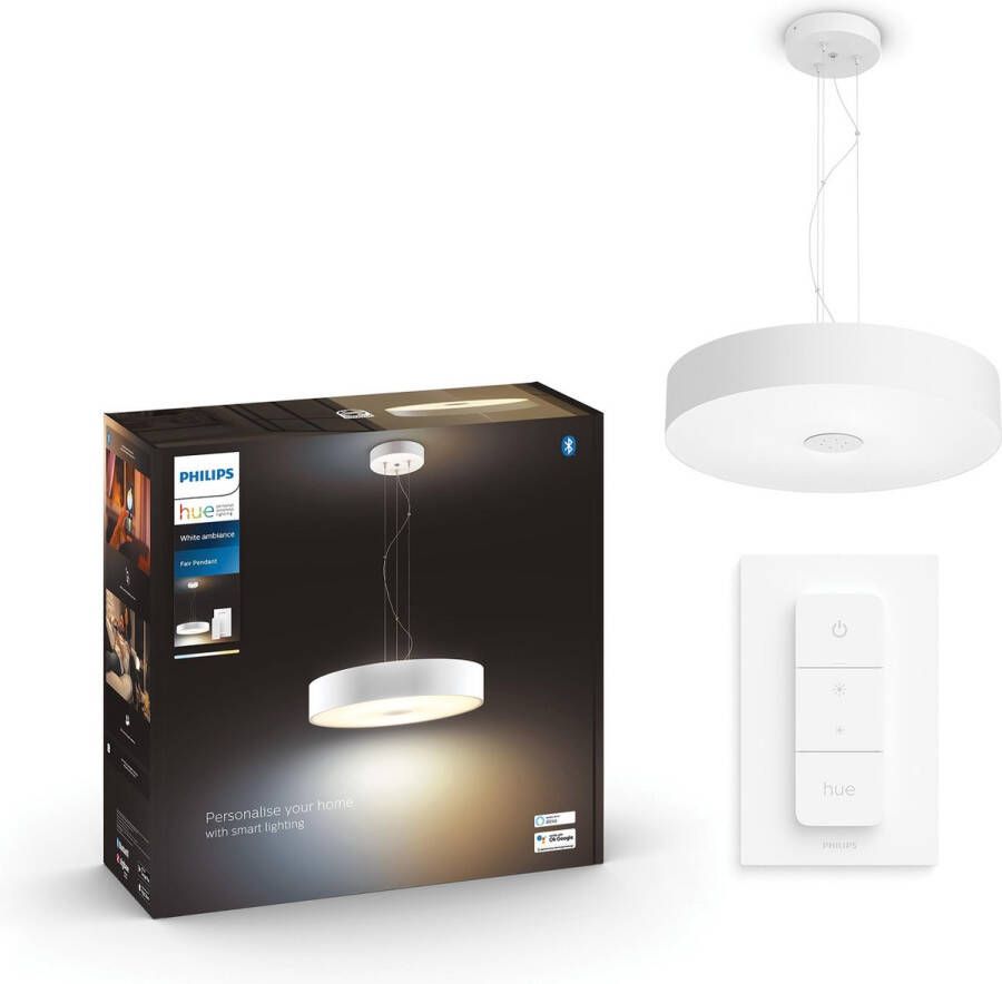 Philips Hue Fair hanglamp warm tot koelwit licht wit 1 dimmer switch