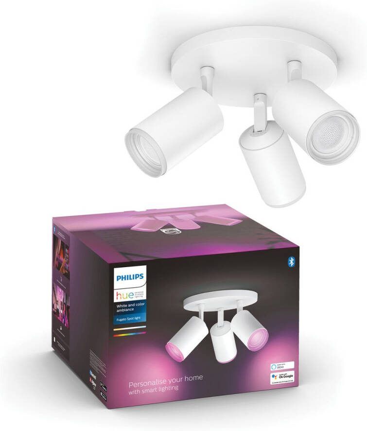 Philips Hue Fugato opbouwspot wit en gekleurd licht 3-spots wit