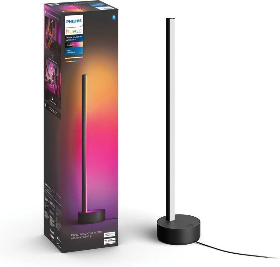 Philips Hue Gradient Signe tafellamp White and Color Ambiance zwart Bluetooth
