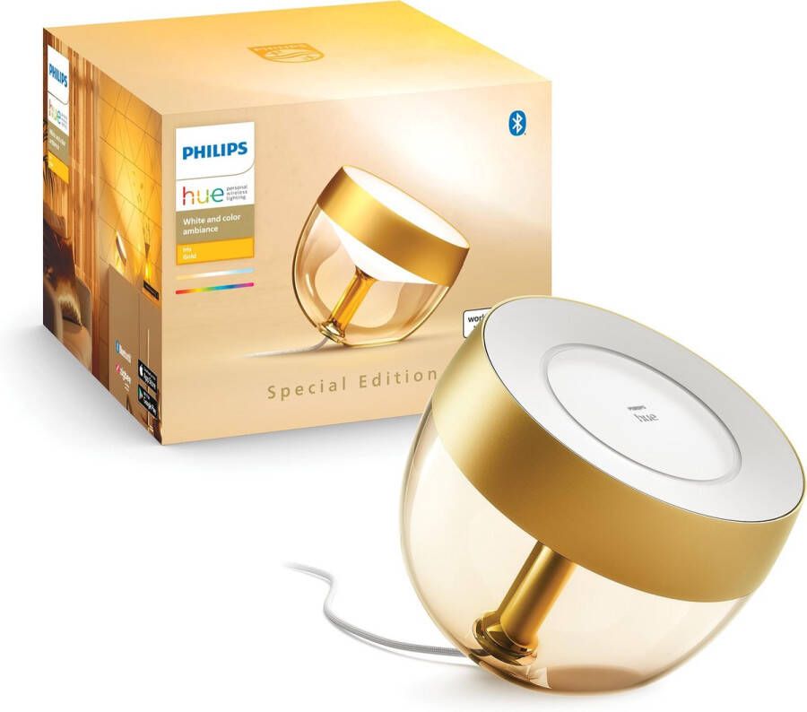 Philips Hue Iris Tafellamp White and Color Ambiance Gëintegreerd LED Goud 8 1W Bluetooth Limited Edition