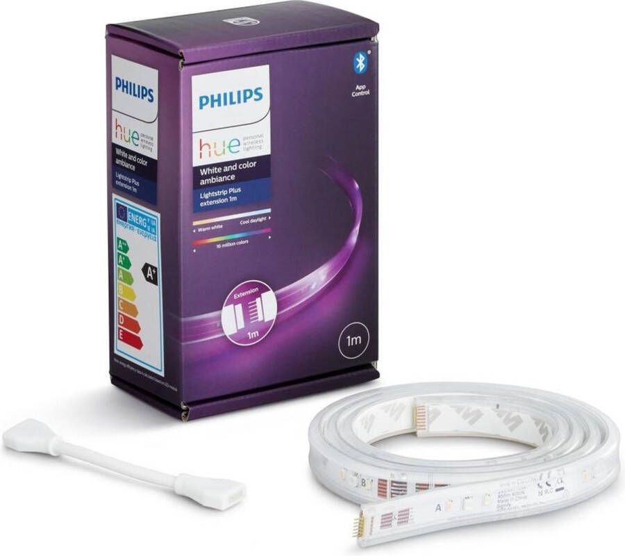 Philips Hue Lightstrip Plus Extension 1m Wit en gekleurd licht Uitbreiding Met bluetooth ondersteuning V4 - Foto 4