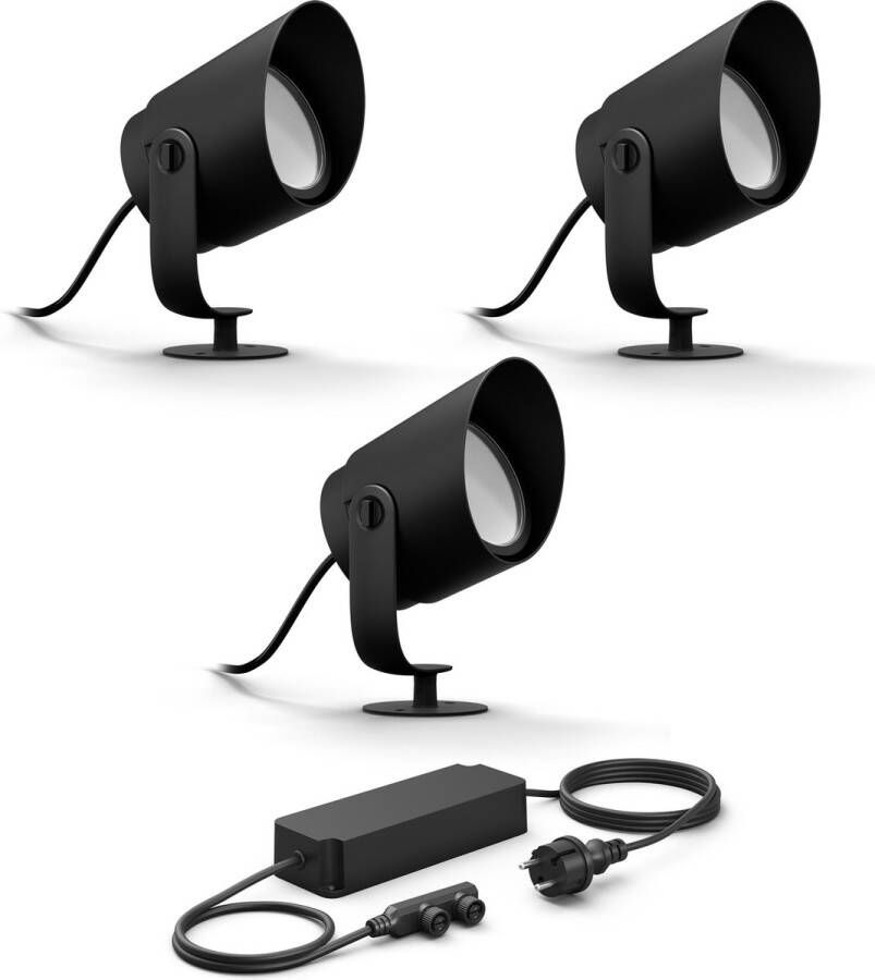 Philips Hue Lily XL Tuinspot Starterspakket Prikspot White and Color Ambiance Tuinspots voor Buiten Grondspot Tuinverlichting 1 Spot